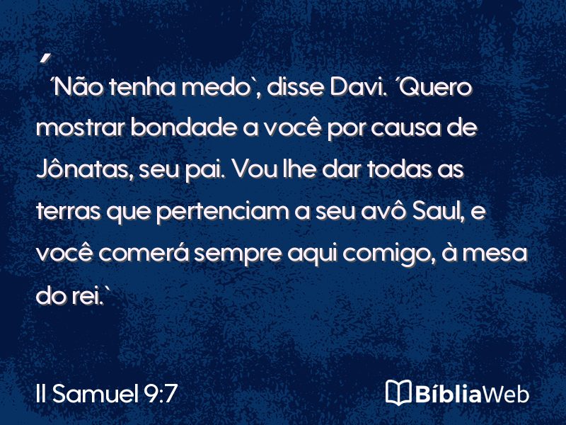 II Samuel 9:7 em imagem para compartilhar