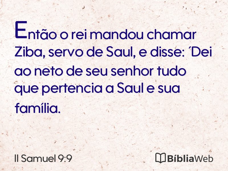 II Samuel 9:9 em imagem para compartilhar
