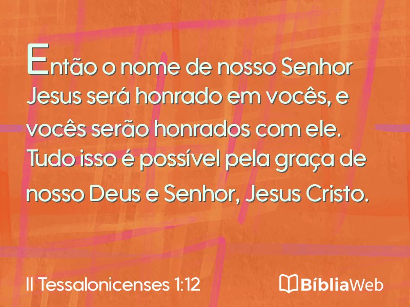 II Tessalonicenses 1:12 em imagem para compartilhar