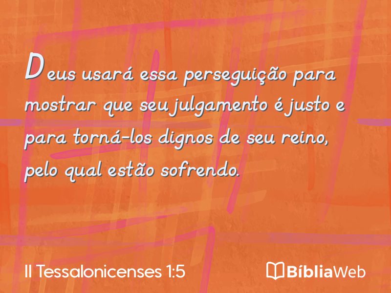 II Tessalonicenses 1:5 em imagem para compartilhar