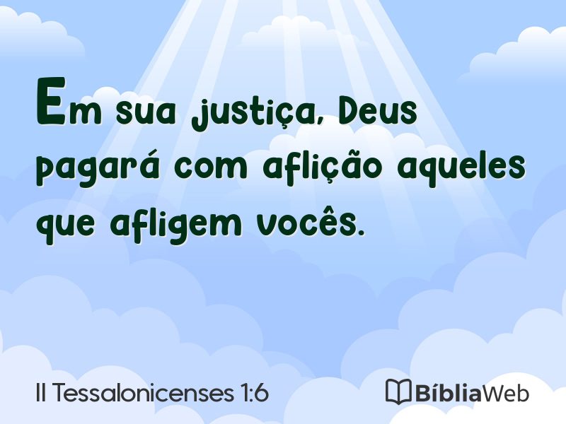 II Tessalonicenses 1:6 em imagem para compartilhar
