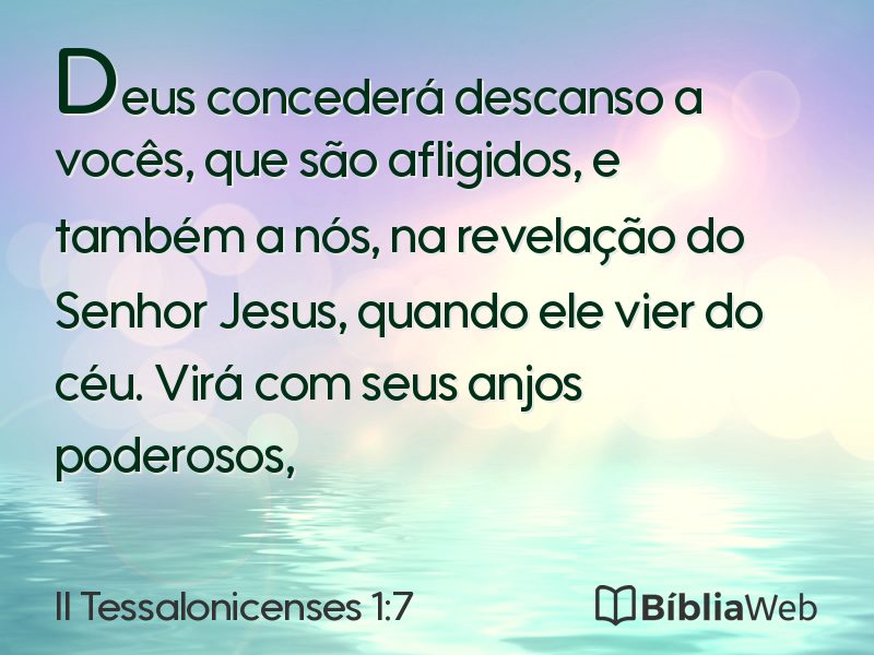 II Tessalonicenses 1:7 em imagem para compartilhar