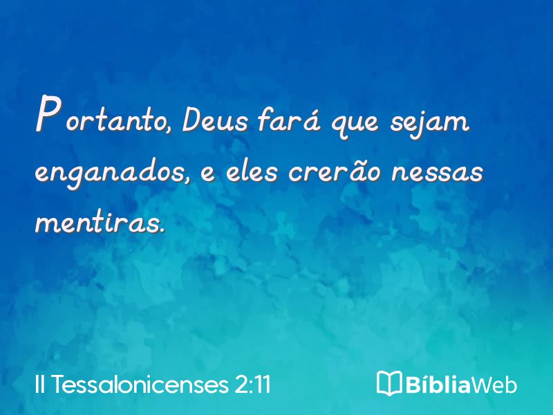 II Tessalonicenses 2:11 em imagem para compartilhar