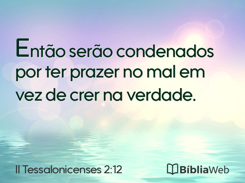 II Tessalonicenses 2:12 em imagem para compartilhar