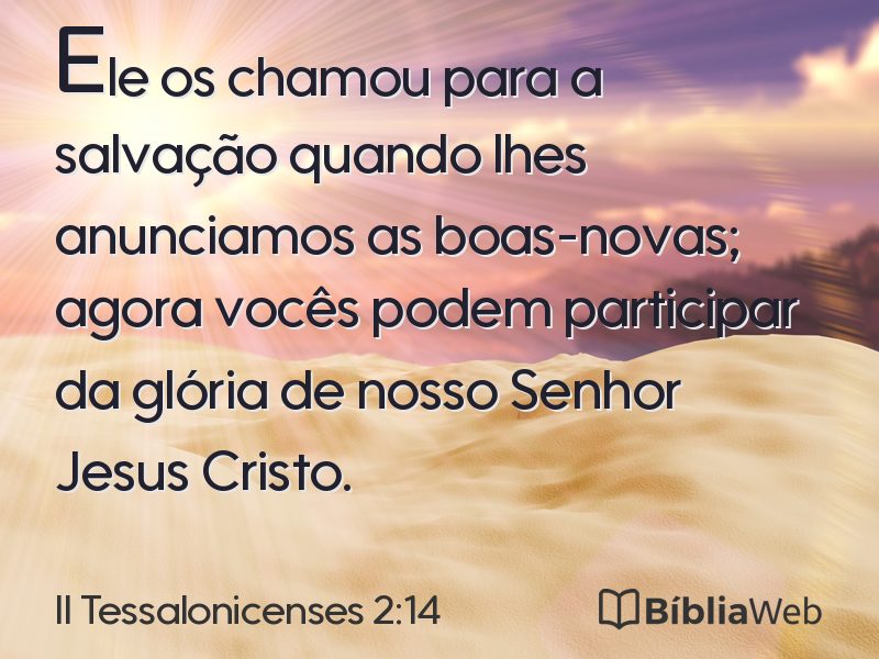 II Tessalonicenses 2:14 em imagem para compartilhar