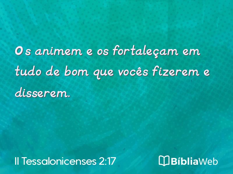 II Tessalonicenses 2:17 em imagem para compartilhar