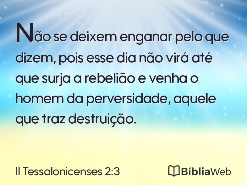II Tessalonicenses 2:3 em imagem para compartilhar