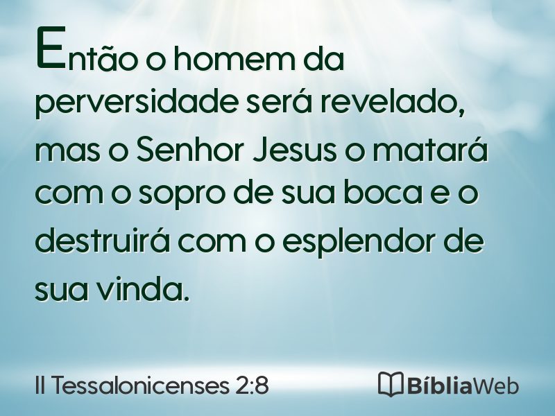 II Tessalonicenses 2:8 em imagem para compartilhar