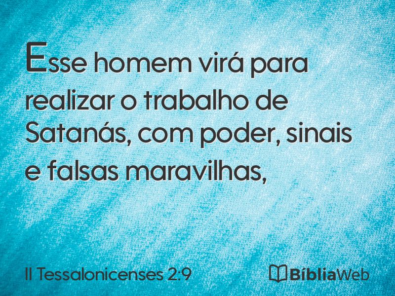 II Tessalonicenses 2:9 em imagem para compartilhar