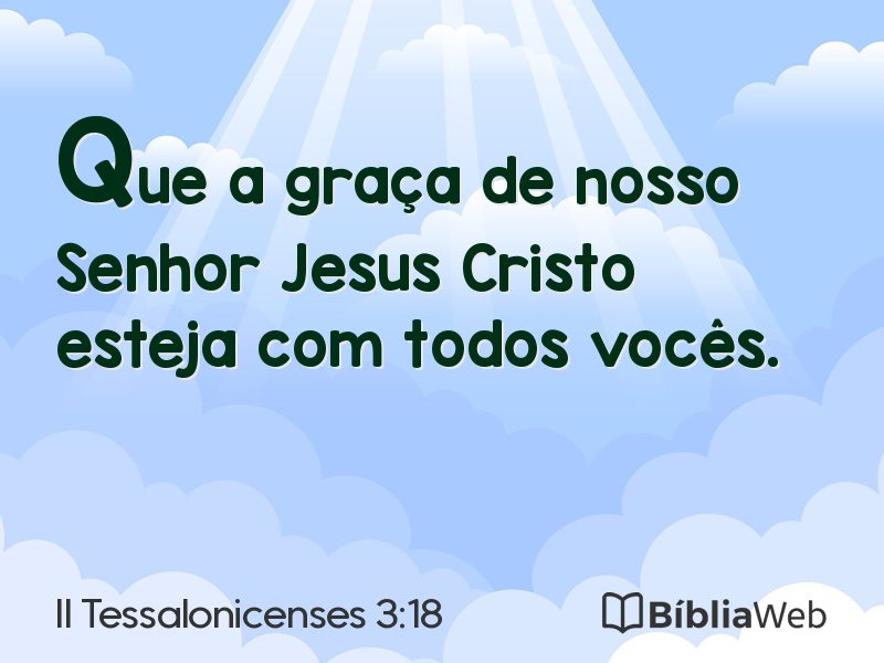II Tessalonicenses 3:18 em imagem para compartilhar