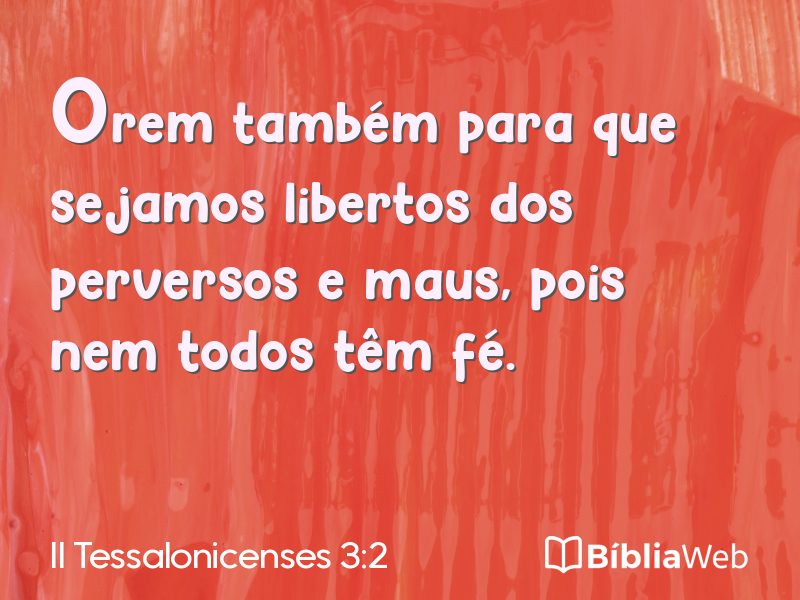 II Tessalonicenses 3:2 em imagem para compartilhar