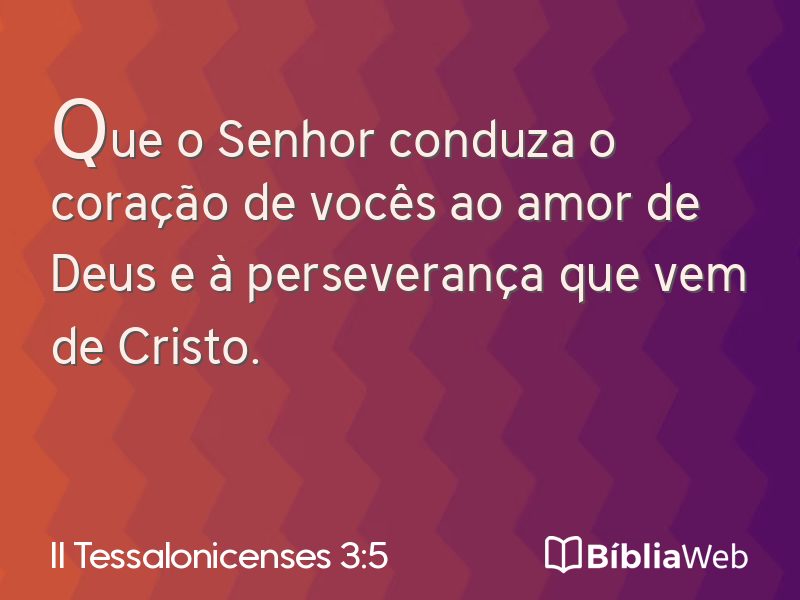 II Tessalonicenses 3:5 em imagem para compartilhar