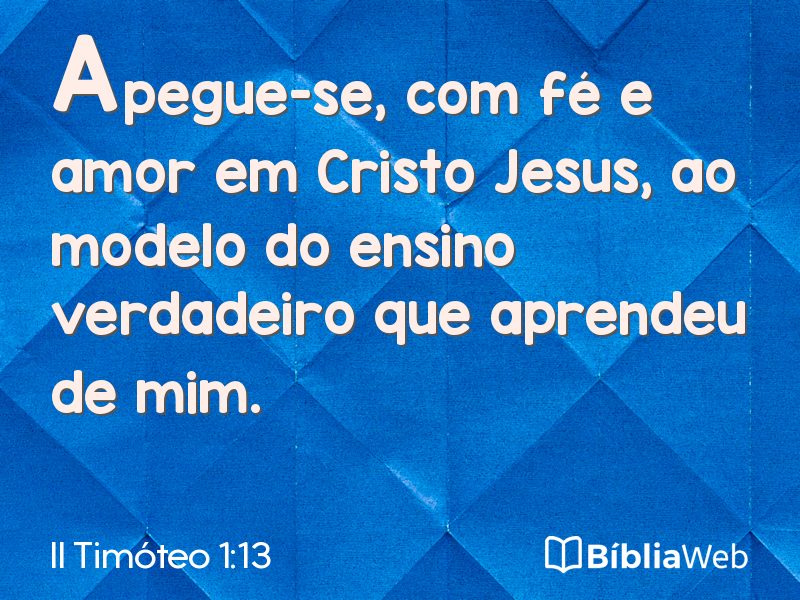 II Timóteo 1:13 em imagem para compartilhar
