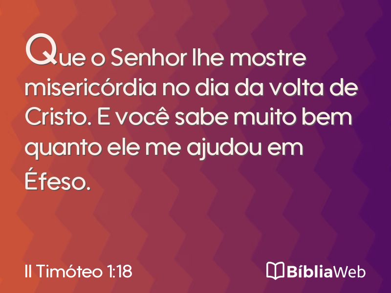 II Timóteo 1:18 em imagem para compartilhar