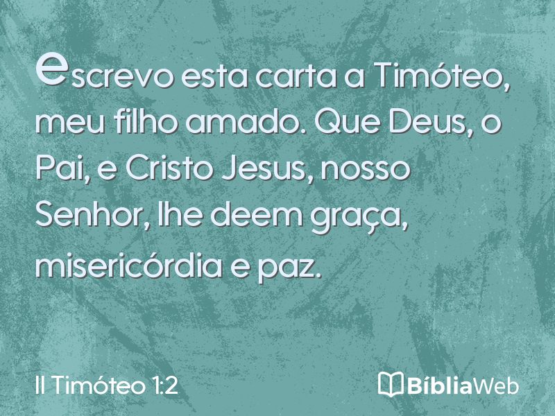 II Timóteo 1:2 em imagem para compartilhar