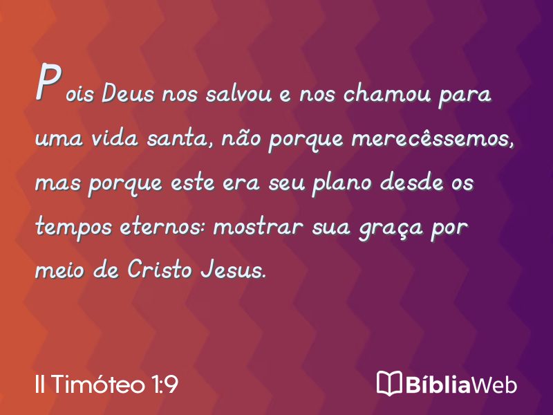 II Timóteo 1:9 em imagem para compartilhar