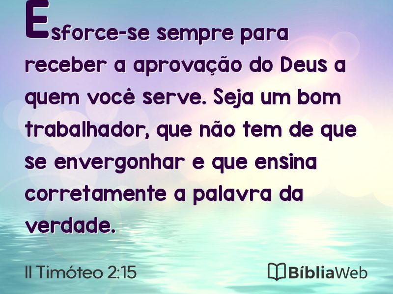 II Timóteo 2:15 em imagem para compartilhar