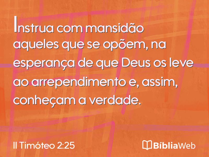 II Timóteo 2:25 em imagem para compartilhar