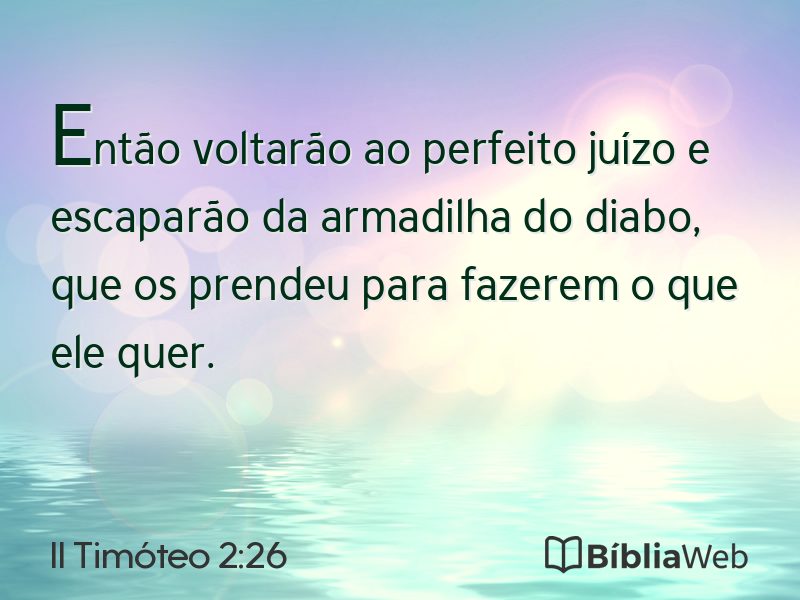 II Timóteo 2:26 em imagem para compartilhar