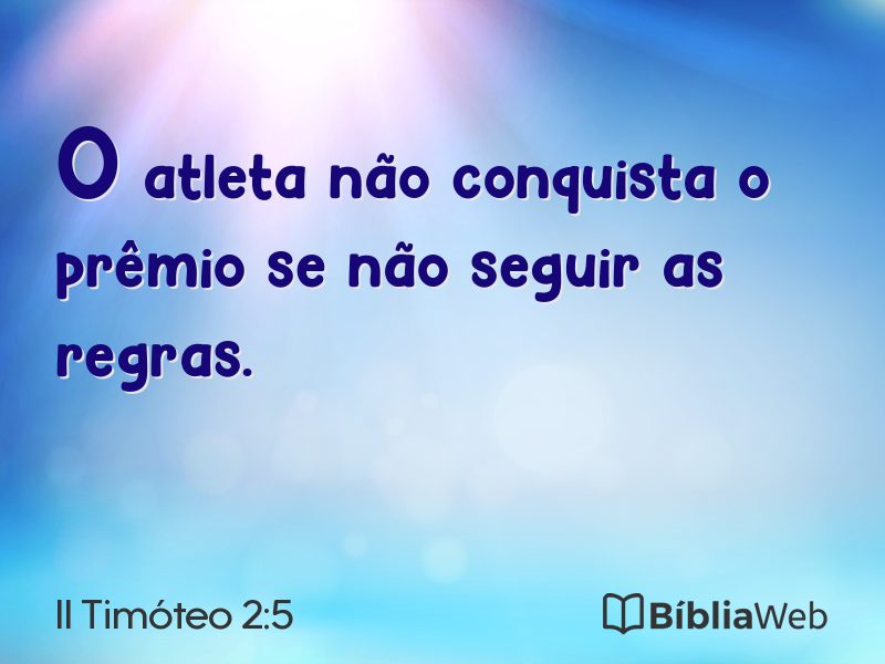 II Timóteo 2:5 em imagem para compartilhar
