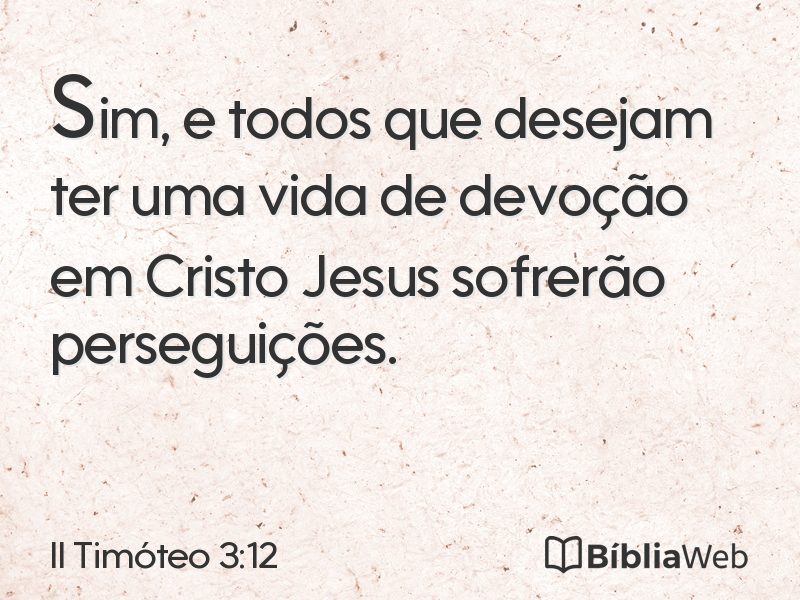 II Timóteo 3:12 em imagem para compartilhar
