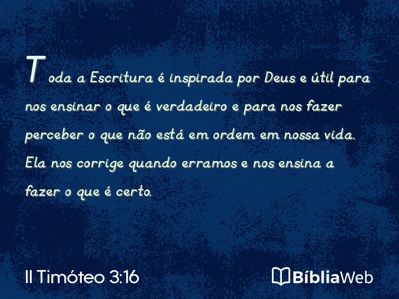 II Timóteo 3:16 em imagem para compartilhar