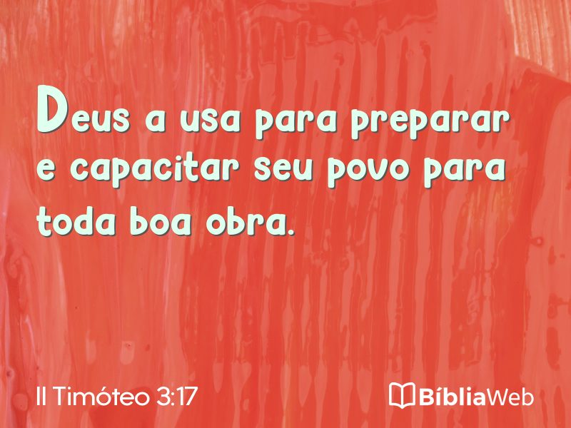II Timóteo 3:17 em imagem para compartilhar