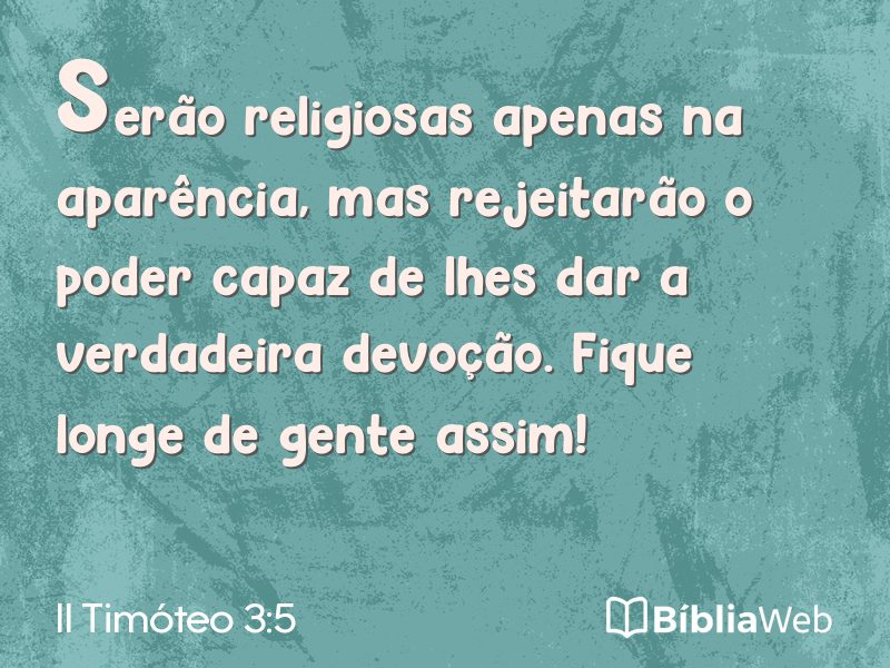 II Timóteo 3:5 em imagem para compartilhar