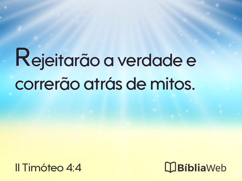 II Timóteo 4:4 em imagem para compartilhar