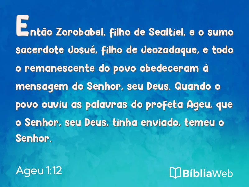 Ageu 1:12 em imagem para compartilhar