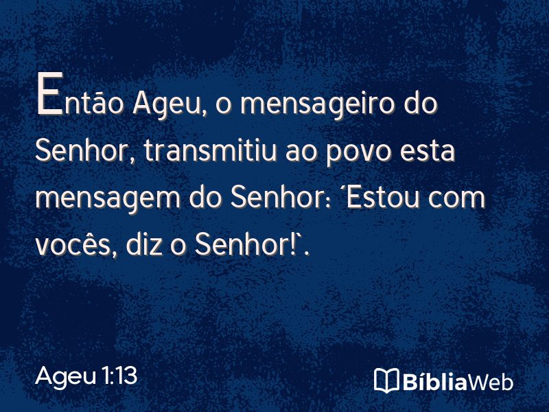Ageu 1:13 em imagem para compartilhar