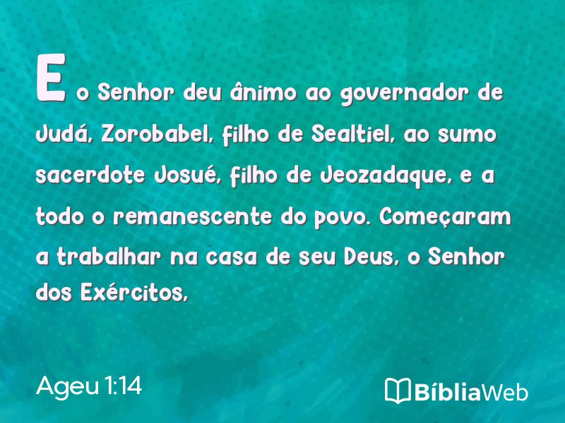 Ageu 1:14 em imagem para compartilhar