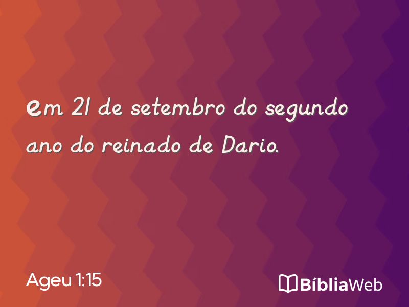 Ageu 1:15 em imagem para compartilhar