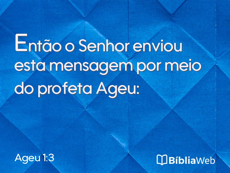 Ageu 1:3 em imagem para compartilhar