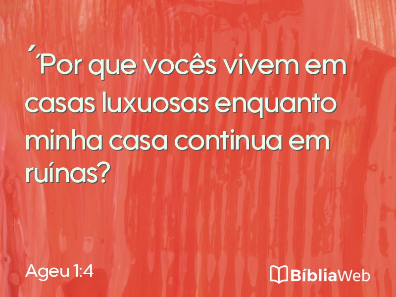 Ageu 1:4 em imagem para compartilhar