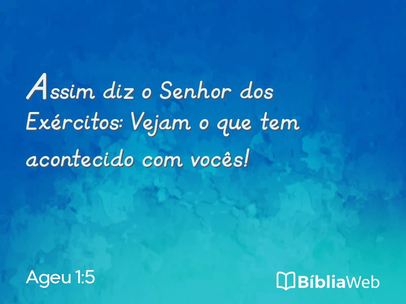 Ageu 1:5 em imagem para compartilhar