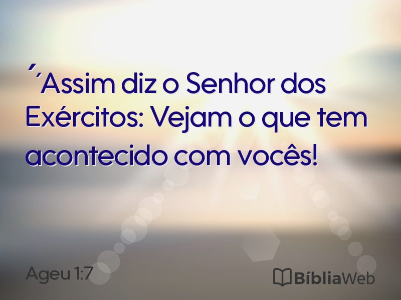 Ageu 1:7 em imagem para compartilhar