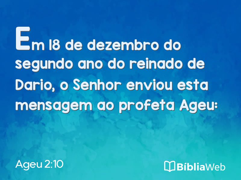 Ageu 2:10 em imagem para compartilhar