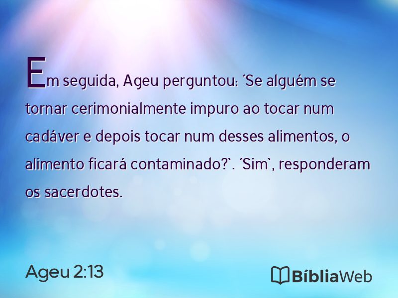 Ageu 2:13 em imagem para compartilhar