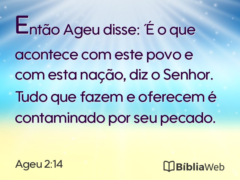 Ageu 2:14 em imagem para compartilhar