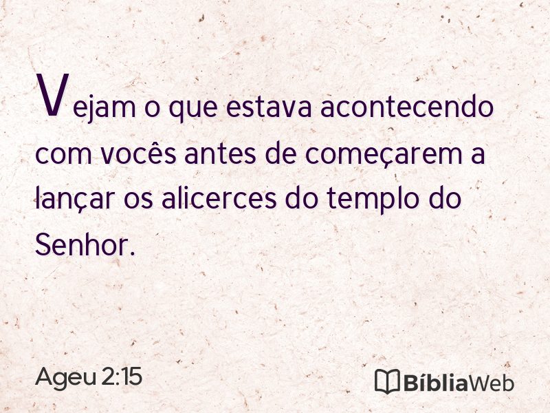 Ageu 2:15 em imagem para compartilhar