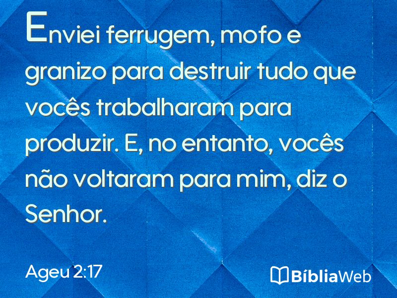 Ageu 2:17 em imagem para compartilhar