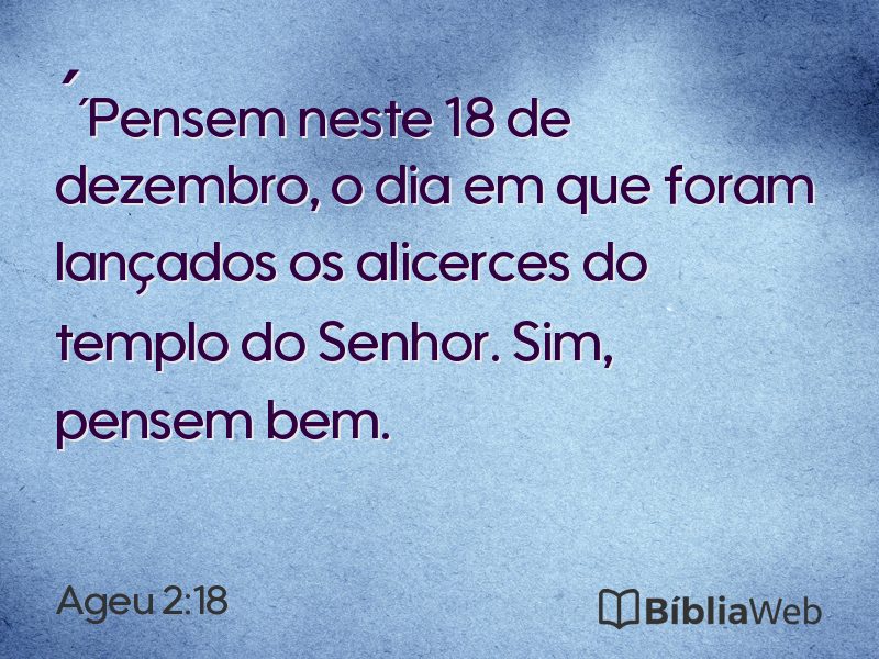 Ageu 2:18 em imagem para compartilhar