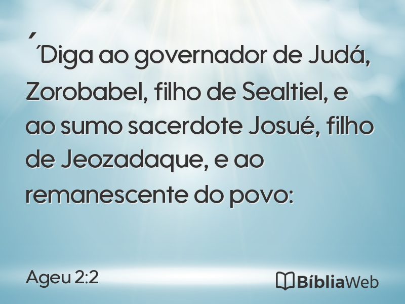 Ageu 2:2 em imagem para compartilhar