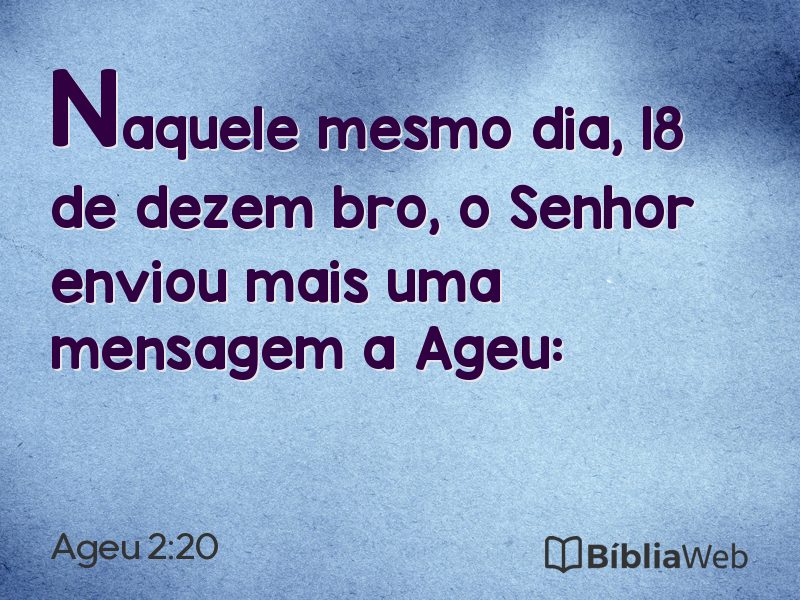 Ageu 2:20 em imagem para compartilhar