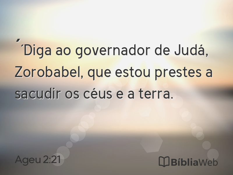 Ageu 2:21 em imagem para compartilhar