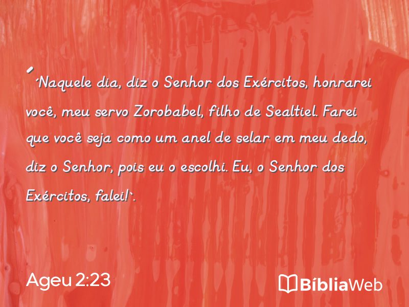 Ageu 2:23 em imagem para compartilhar