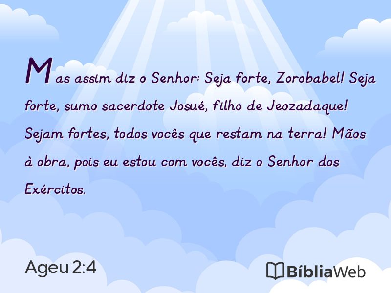 Ageu 2:4 em imagem para compartilhar