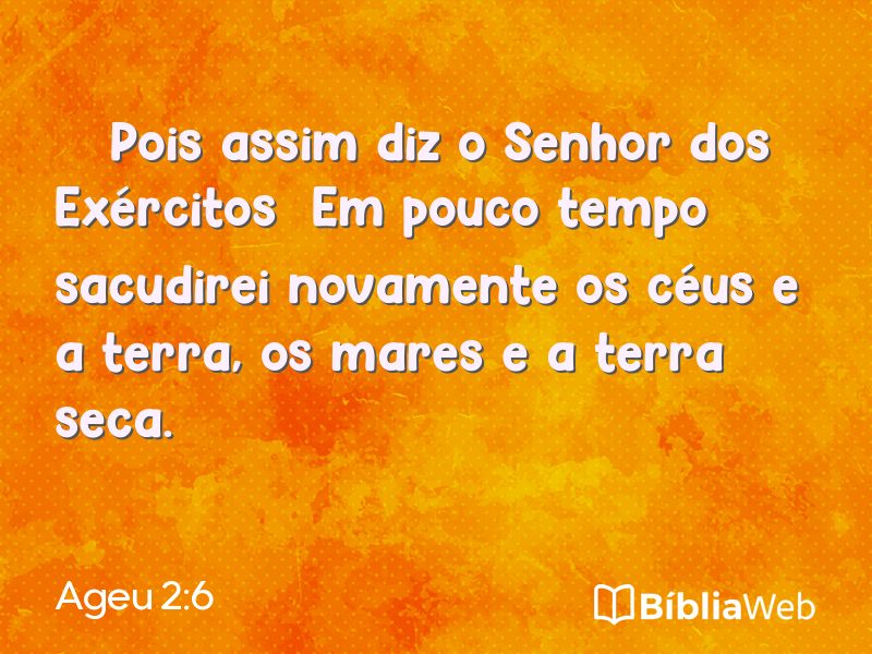 Ageu 2:6 em imagem para compartilhar