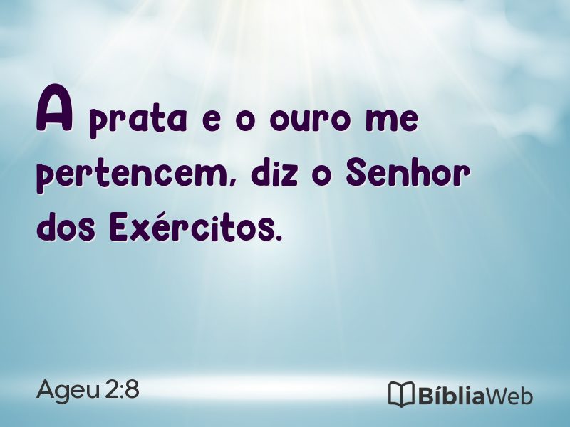 Ageu 2:8 em imagem para compartilhar